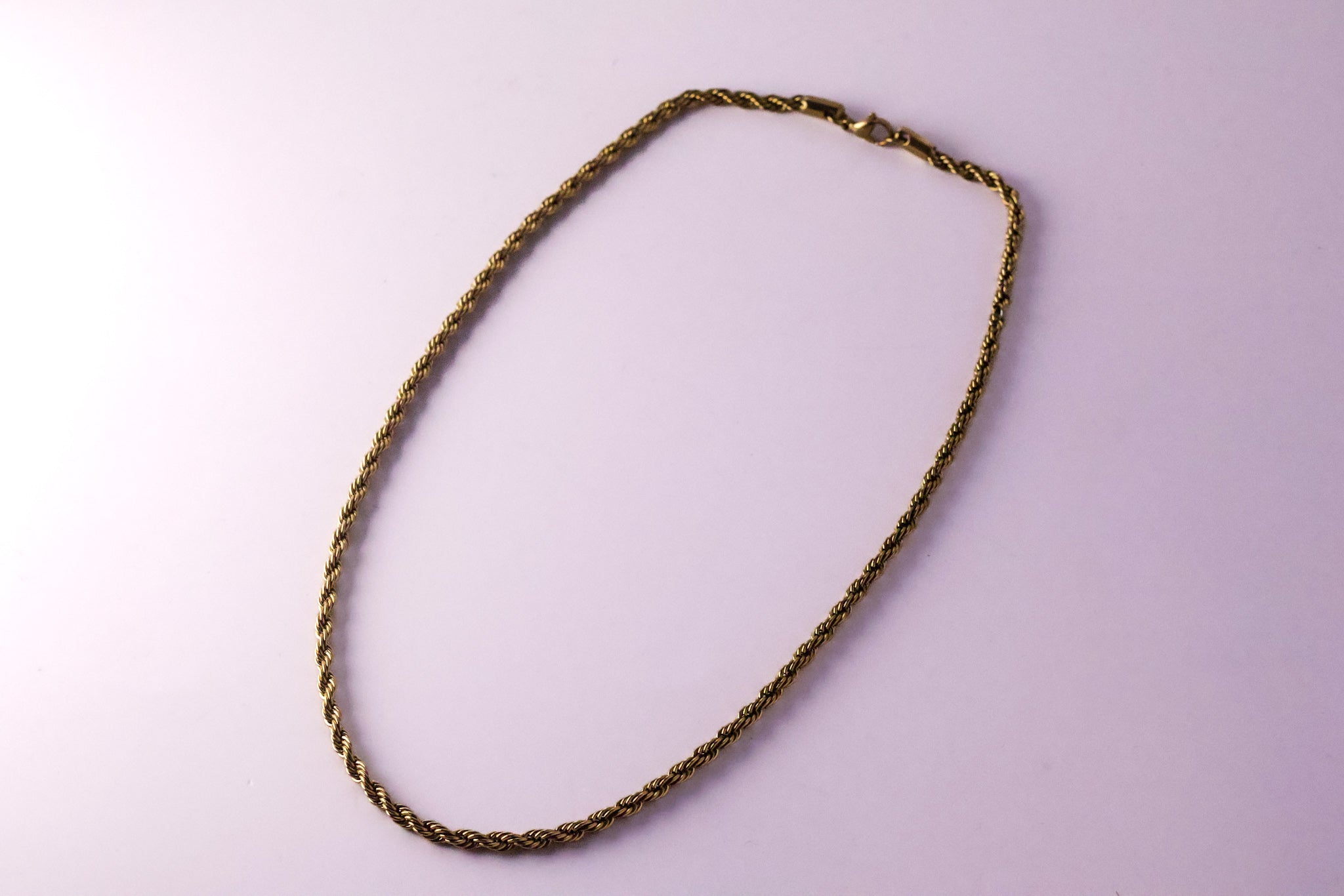 Classic Rope Chain Necklace Gold-Tone Finish