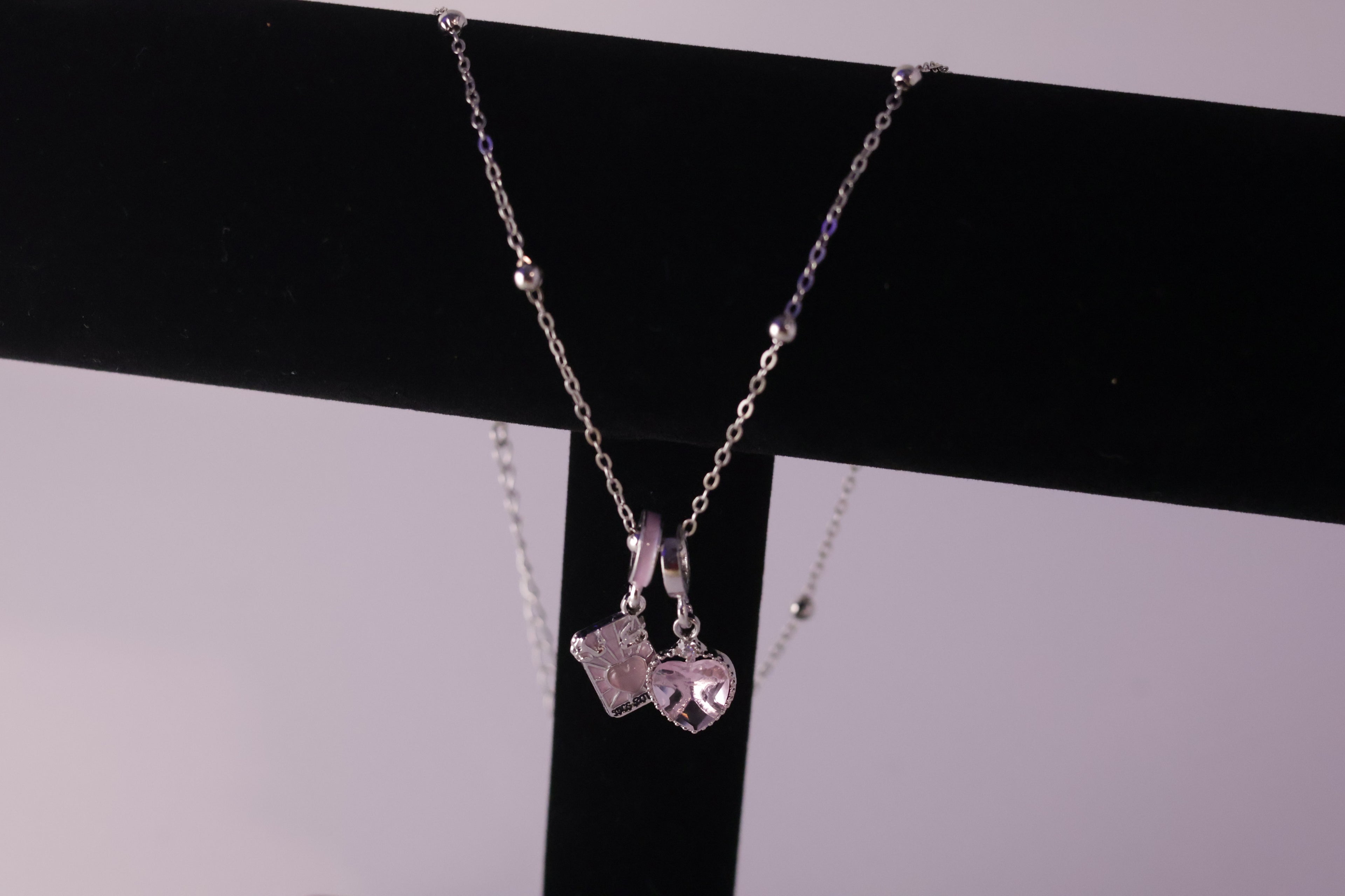Sweet Harmony Pink Charm Necklace