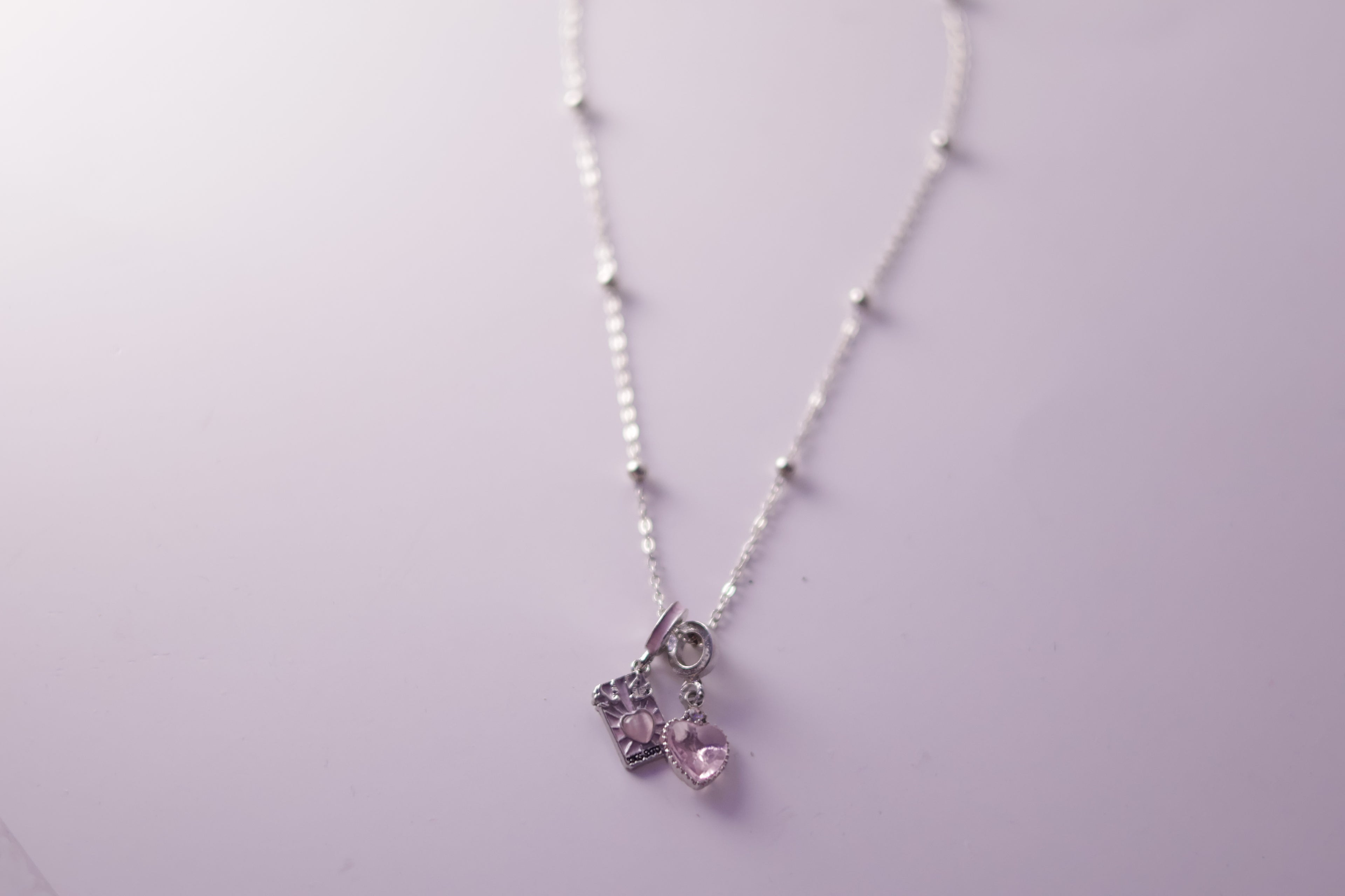 Sweet Harmony Pink Charm Necklace