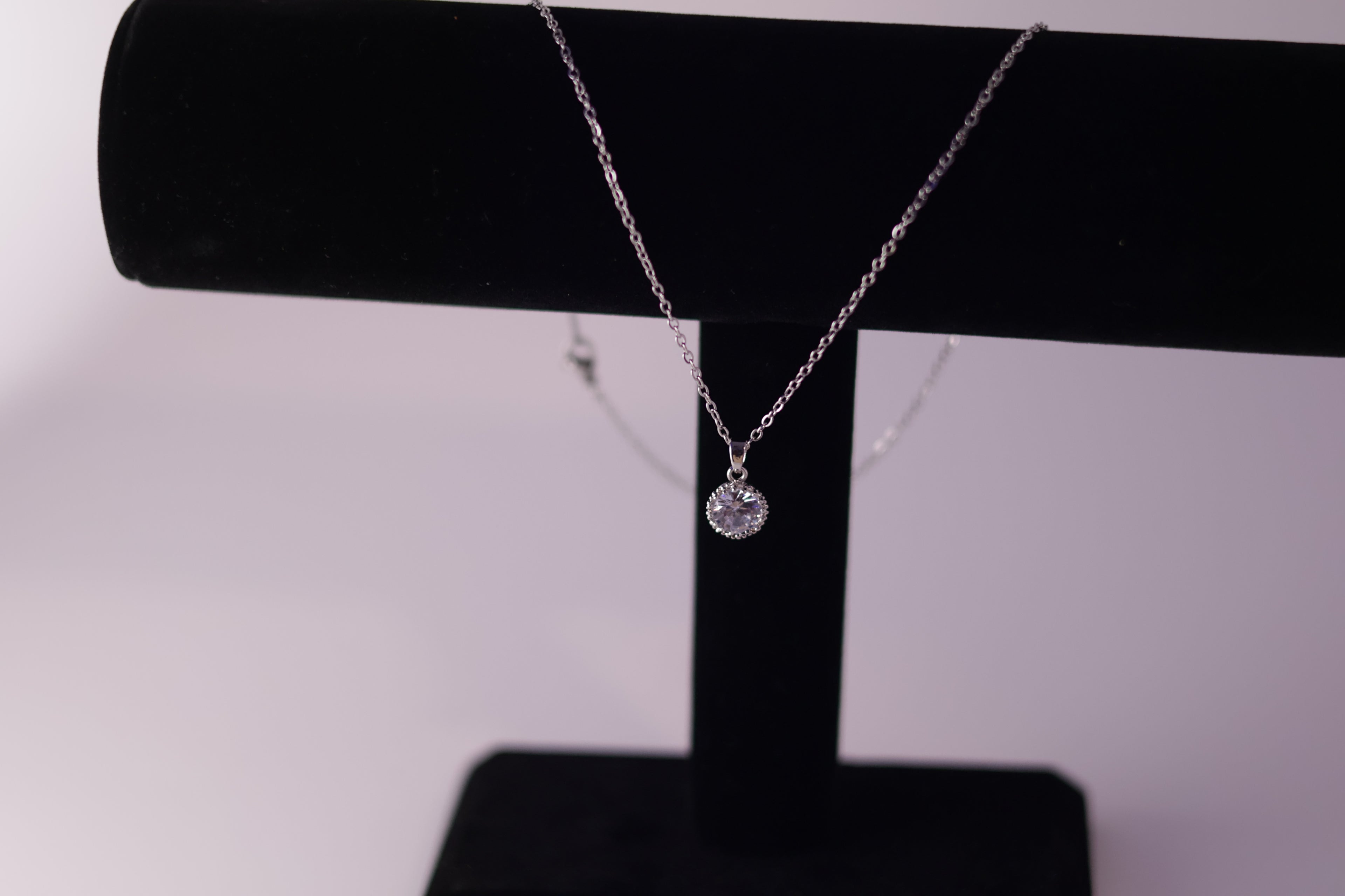 Radiant Halo Crystal Pendant Necklace