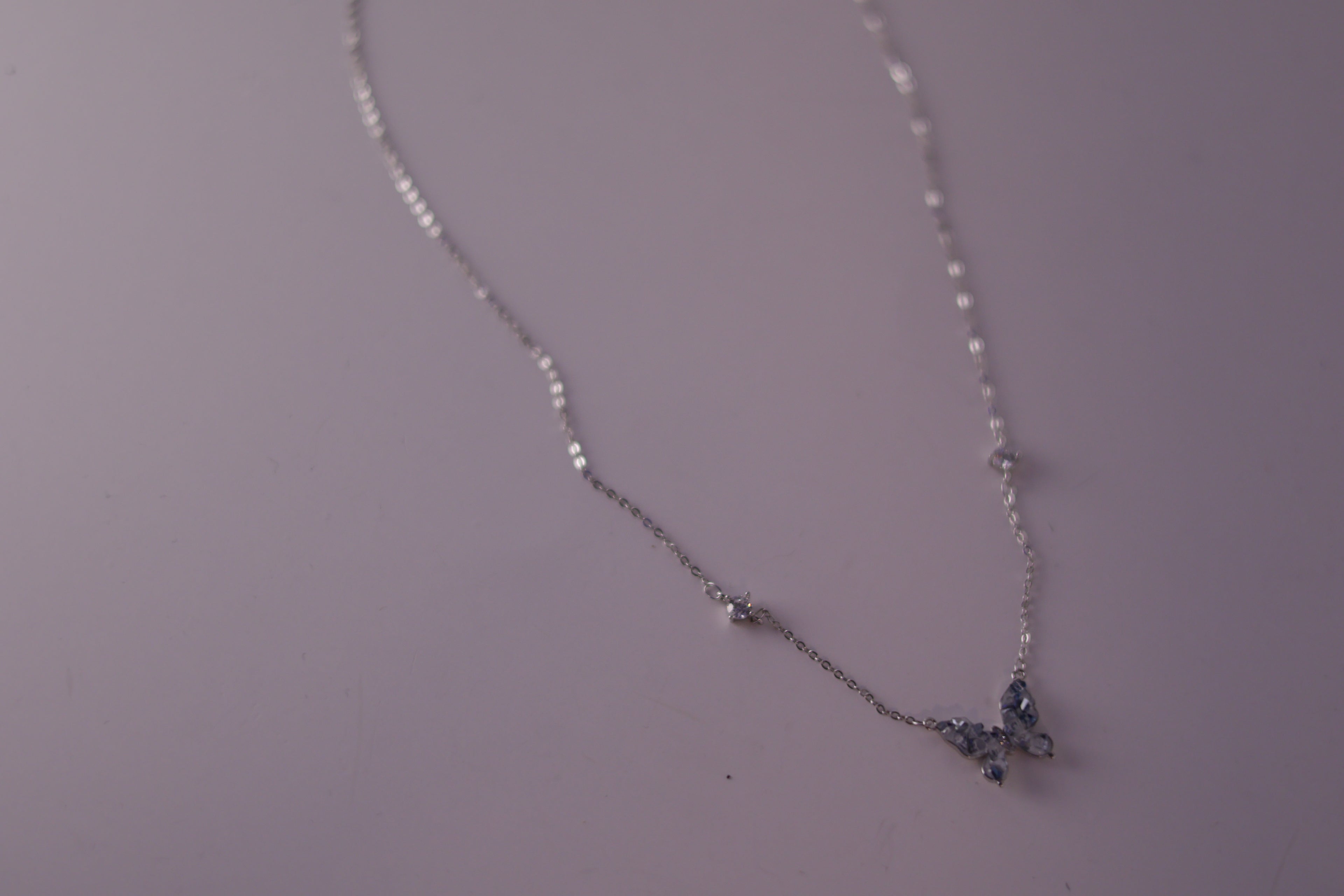 Blue Blossom Butterfly Necklace