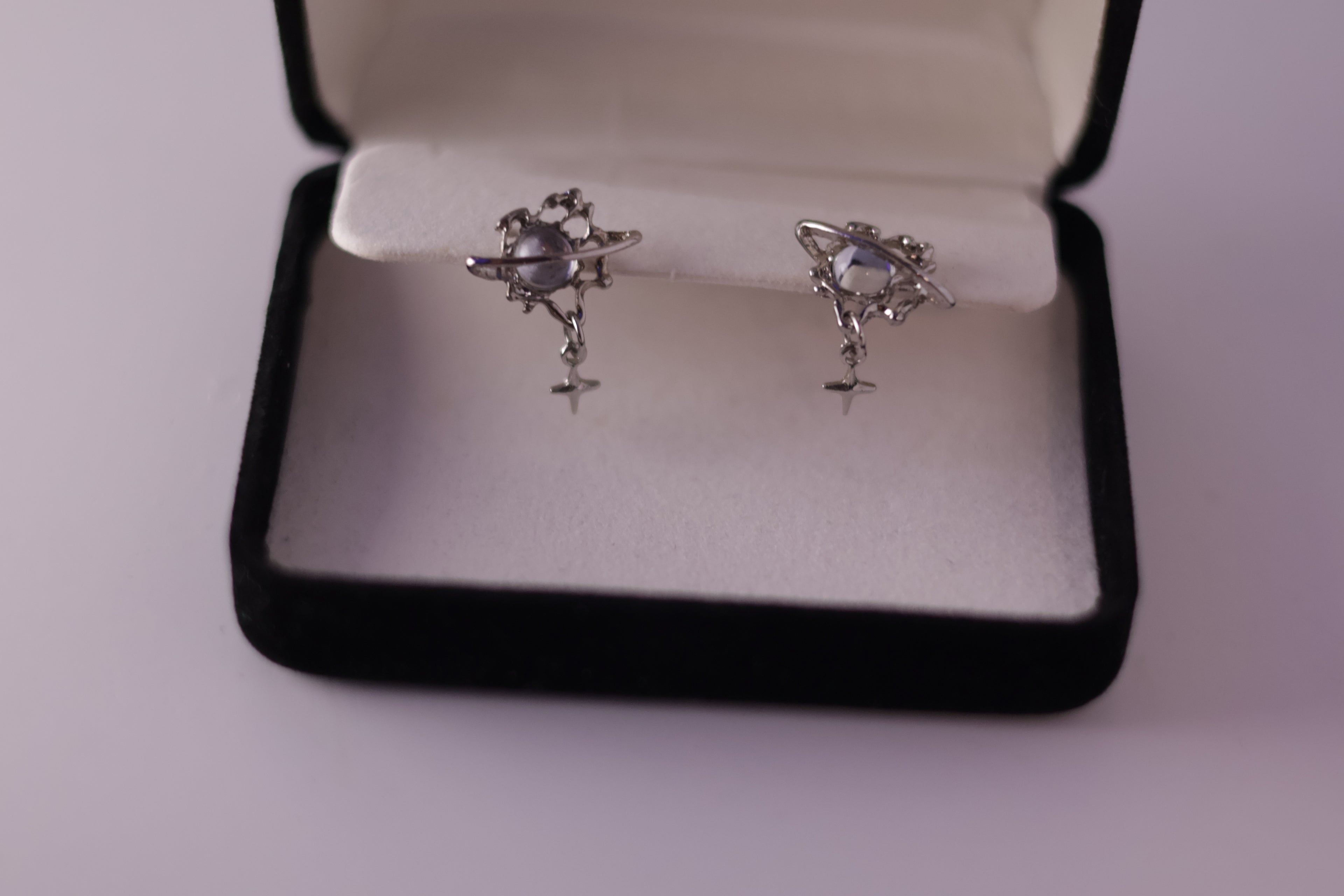 Celestial Orbit Pearl Earrings