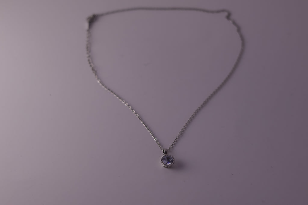 Radiant Halo Crystal Pendant Necklace