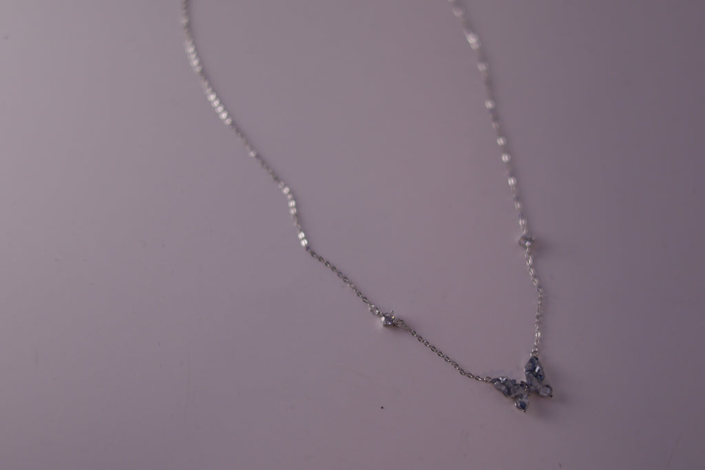 Blue Blossom Butterfly Necklace